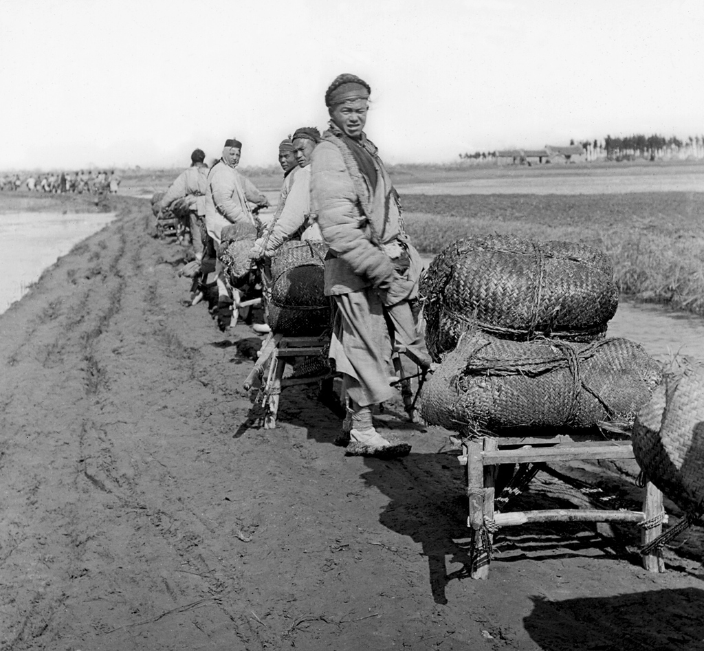 Conveying salt to interior part of China. 1900 ca