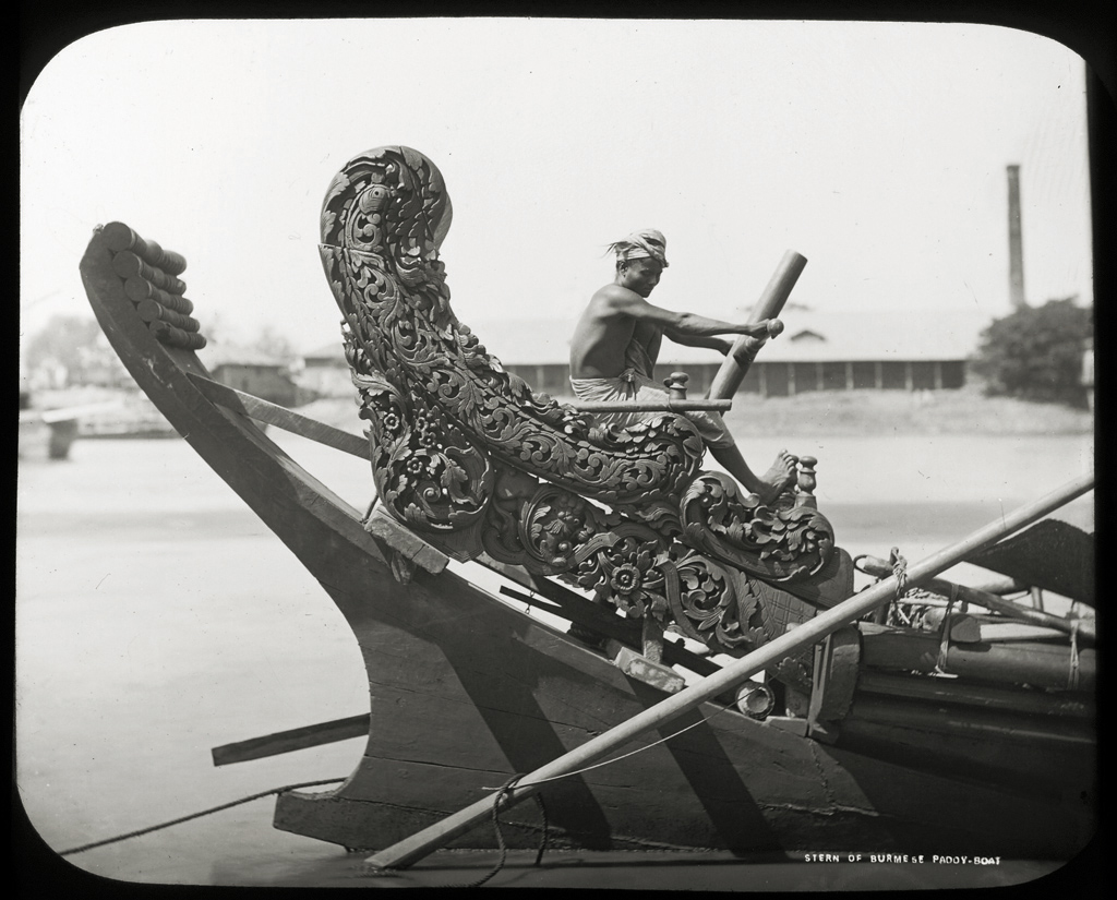 Stern of Burmese Paddy Boat. Klier