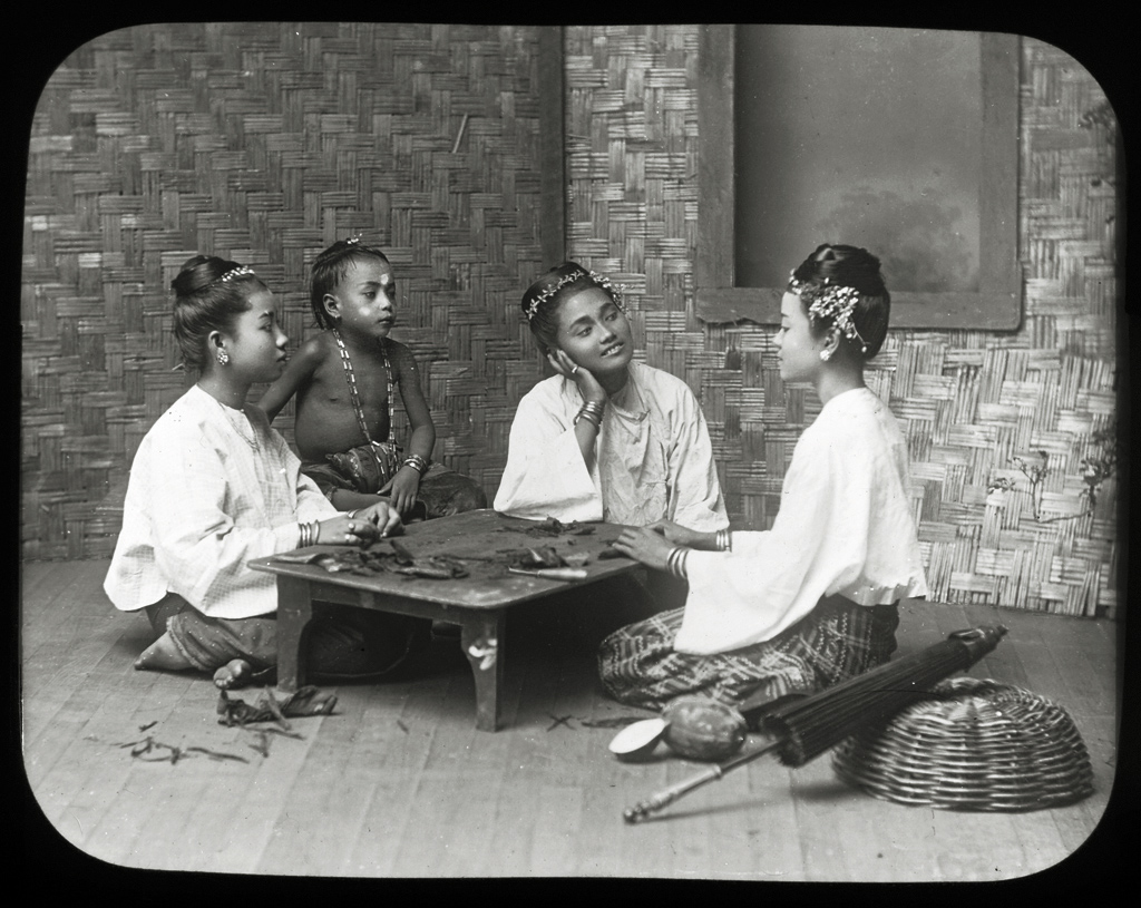 Burmese cigar makers. Possibly Klier