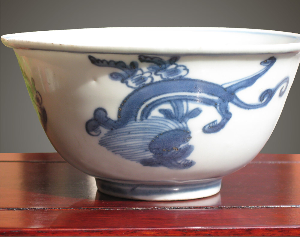 B/W Bowl. Ming dinasty. Van Li period. 16th cent.