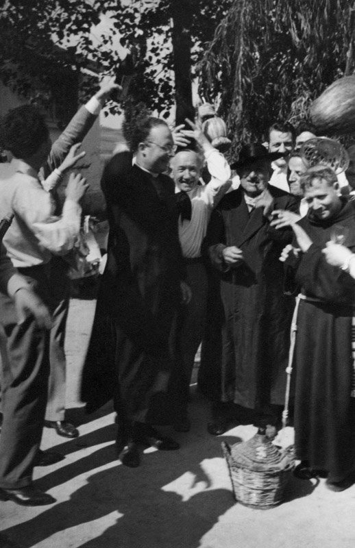 Don Mos&egrave; Mannelli ed amici. Lago di Chiusi, primi anni '60 - © Carlo Sacco