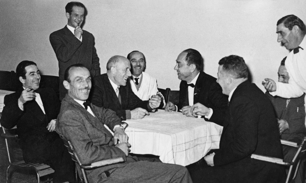 Enzo Della Ciana, Marchetti ed altri. Teatro comunale di Chiusi, primi anni '60 - © Carlo Sacco