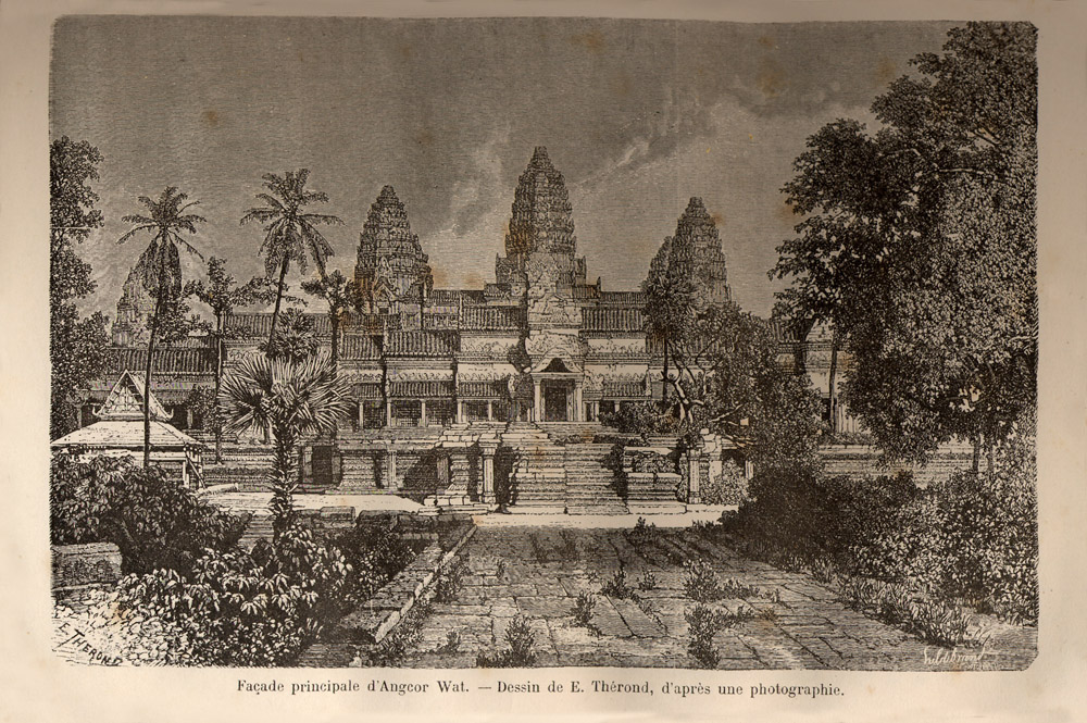 Voyage d'Exploration en Indo Chine, 1885 edition. Main Entrance Angkor Vat