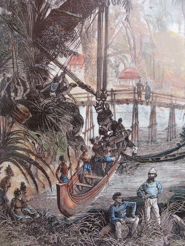 The Ancient Khmer Empire, Bouillet, Dr. Harmand, Mr. Ratte during the removal of artifacts