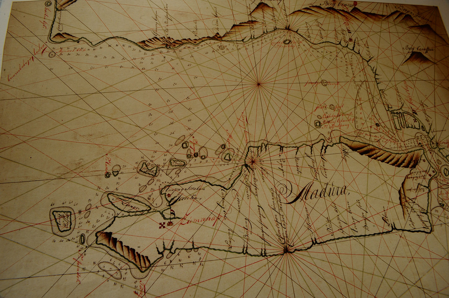 The island of Madura seen from North Side of east Coast of Java looking South. Anonymous 1725.