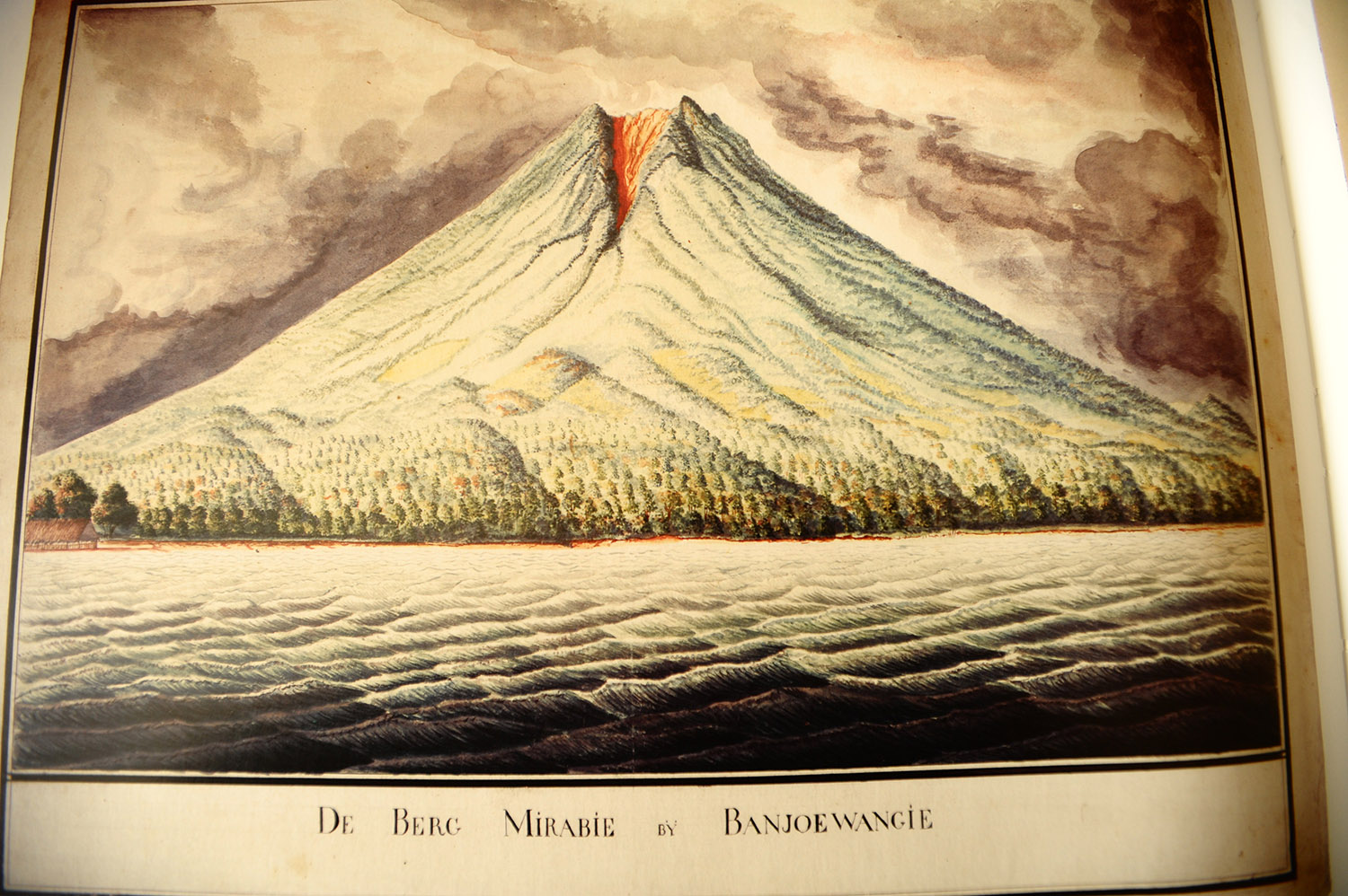 Volcano of Banjuwangi betwen Java and Bali. First Hhalf  of XIX Cent.1805