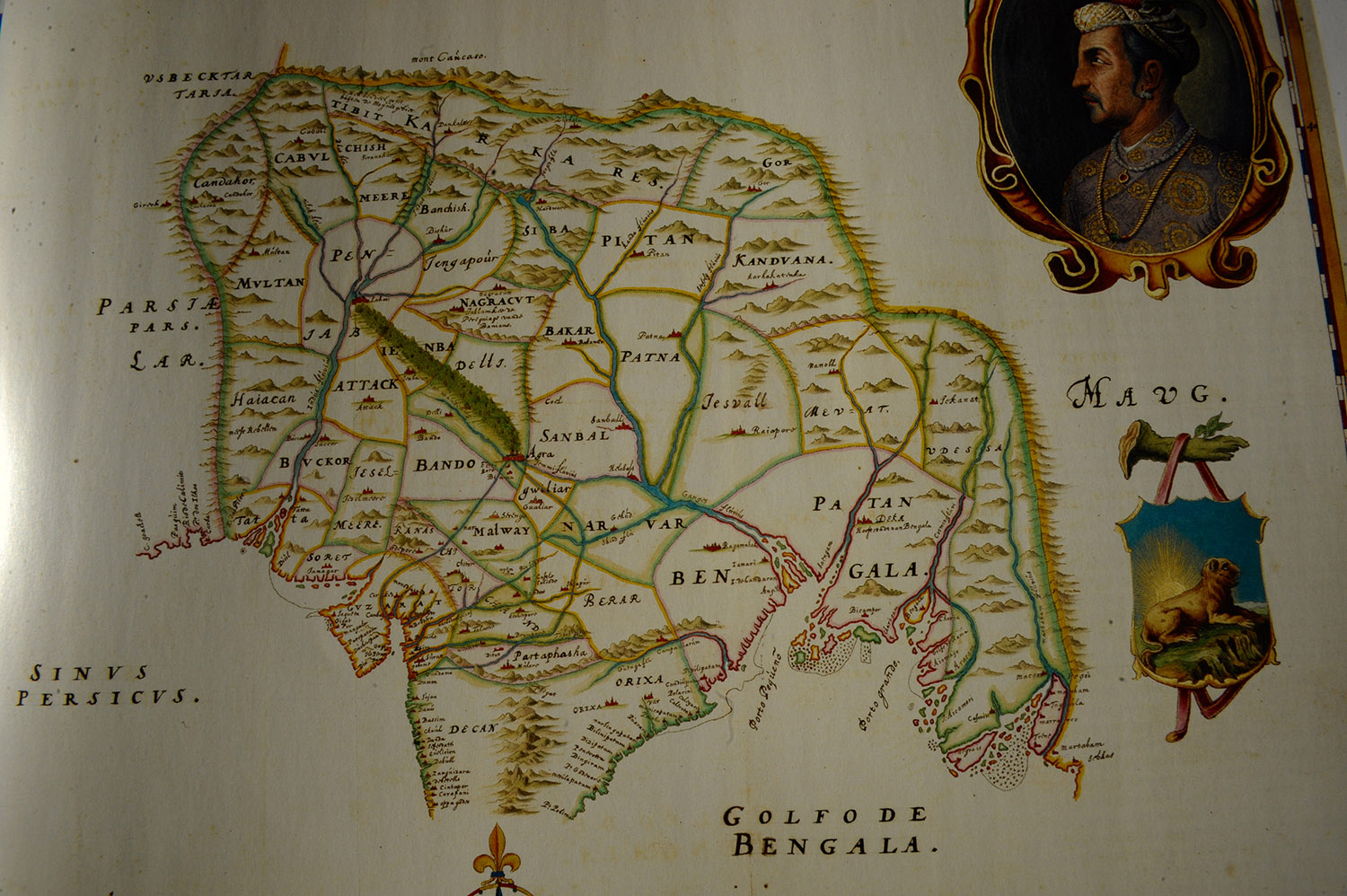 Map of part of India and Gulf of Bengala dated 1616 ca