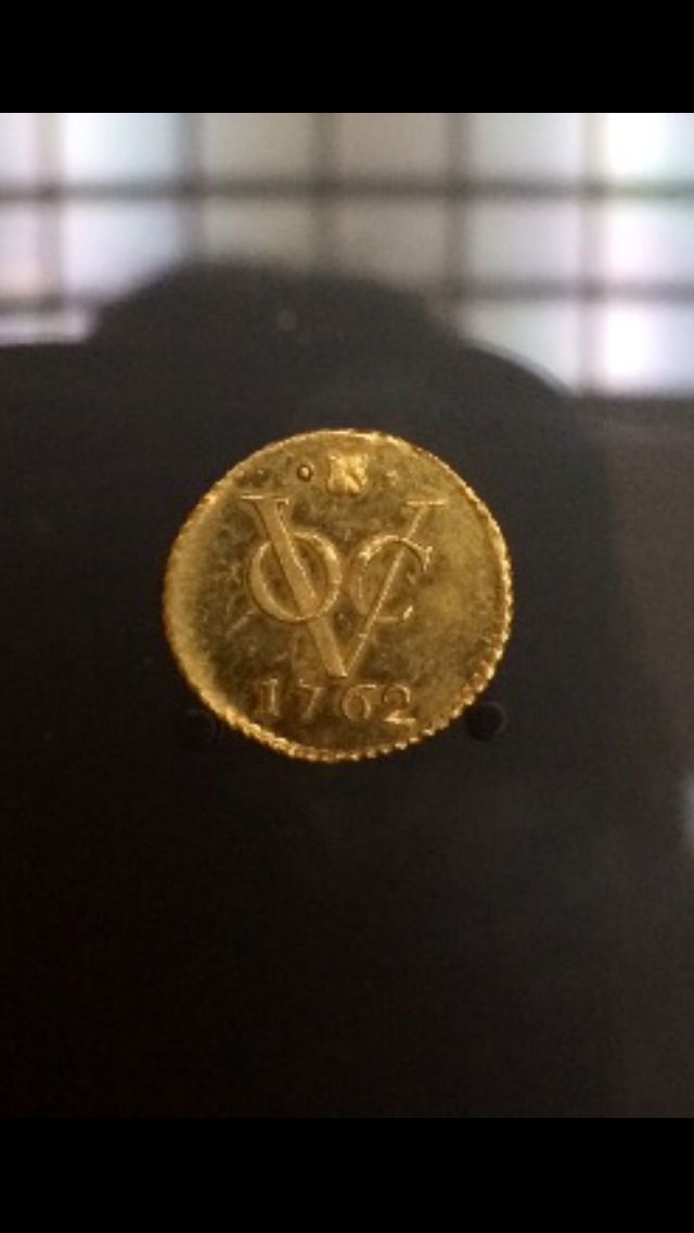 Photograh of Dutch United East India Company Gold Coin.Reijksmuseum Amsterdam.