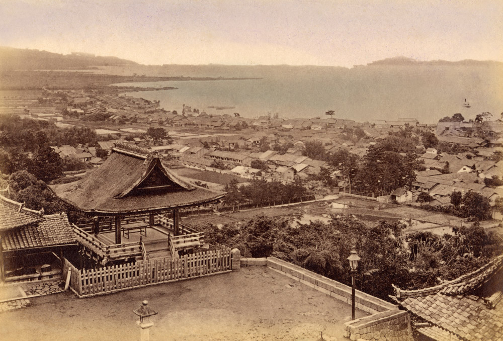 Biwa lake from miidera. Kusakabe Kimbei