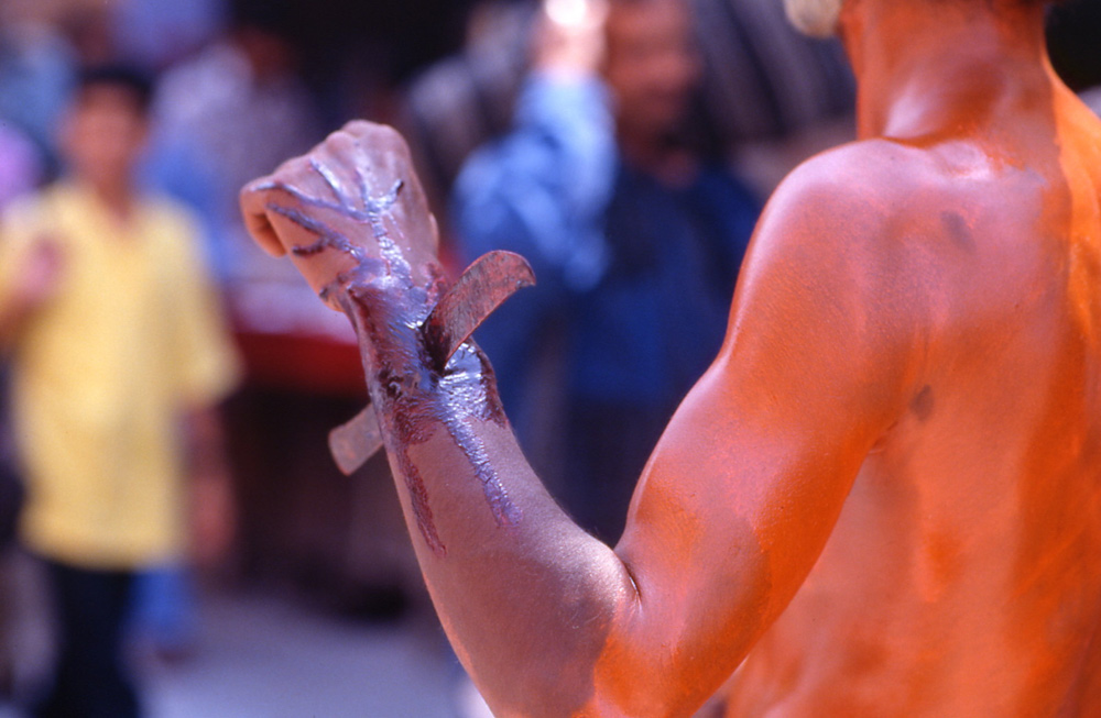 Honouring Hanuman. Hardwar 1998 - © Carlo Sacco
