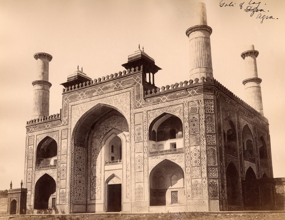 Albumen. Akbar's Tomb, Gateway of Sikandra - Bourne 1880