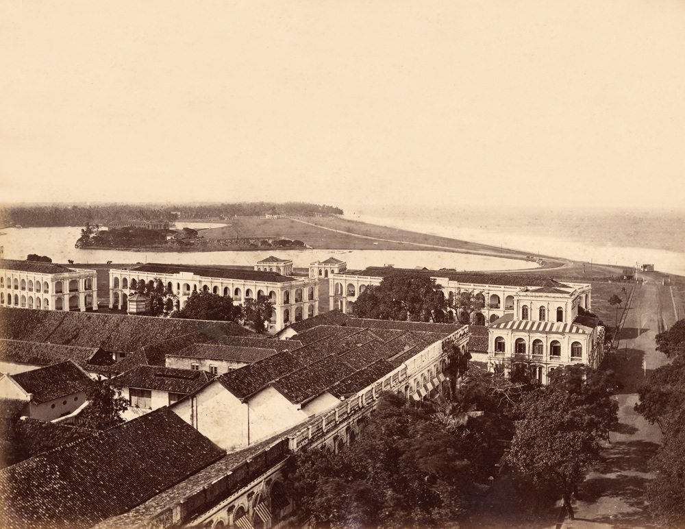 Albumen. Galle Face, Colombo, Ceylon - Photographer unknown