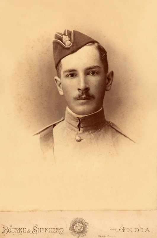 Silverprint. British Soldier, India - Bourne and Shepherd 1880