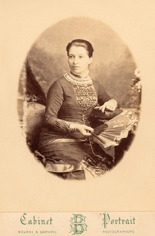 Visit Card. Mrs.Vincent, Bombay India - Photographers Bourne and Shepherd