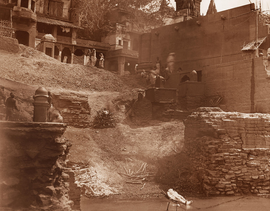 Bourning Ghat. Benares, India 1890 ca
