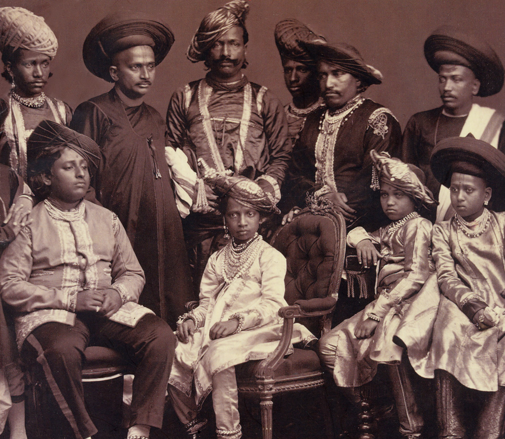The Maharaja and his family. Bourne and Sheapherds 1860 ca