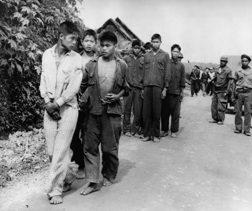 Captured communist suspects. Sam Neua, Laos 1959