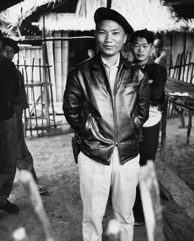 Major general Vang Pao with his Meo's Army. Laos 1970