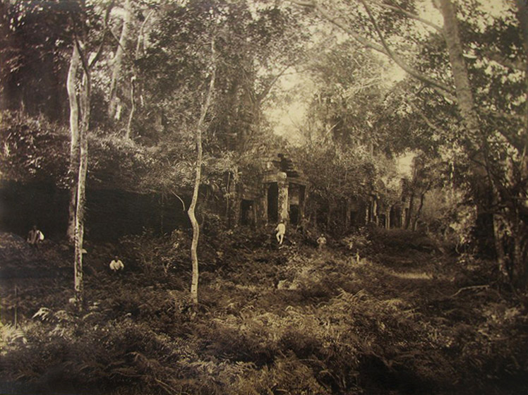 Temples of Angkor surrounded by the jungle. Early 1900