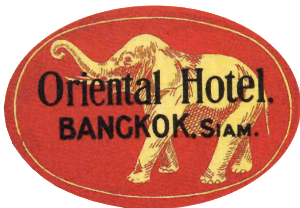 Oriental Hotel baggage label. Bangkok