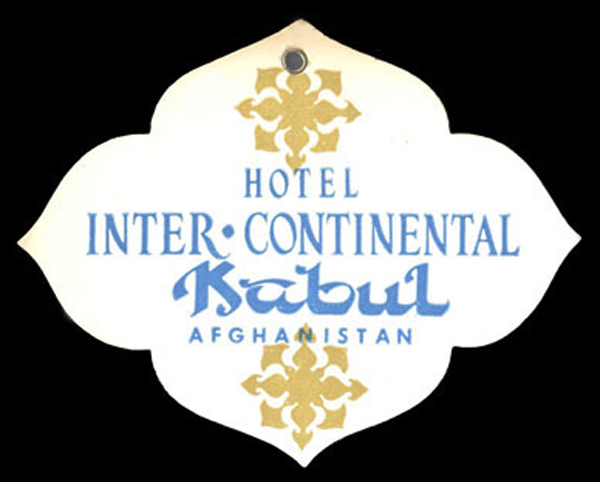 Intercontinetal Hotel Kabul label bags. Kabul. Afghanistan