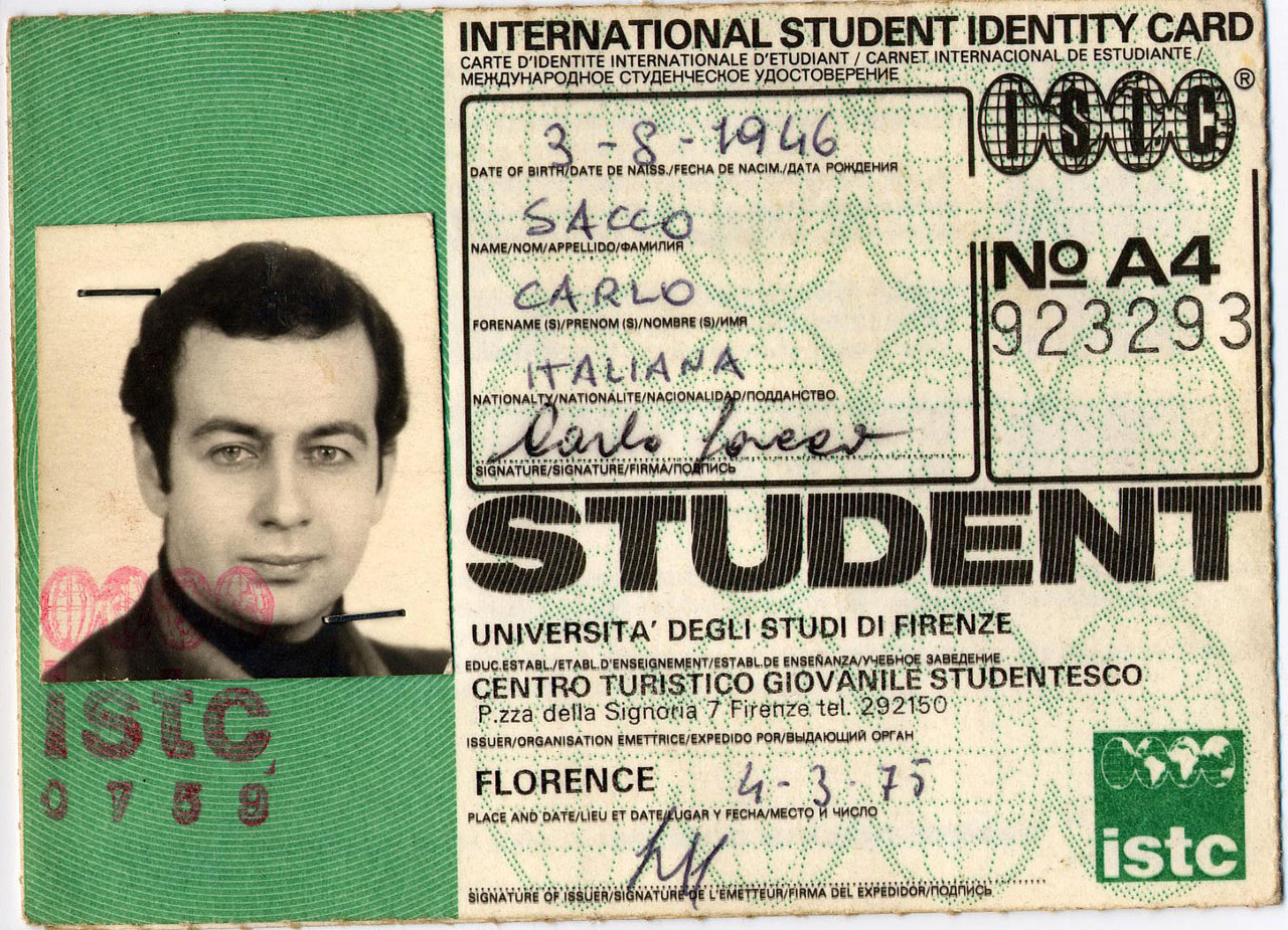 CTS Student Identity Card 1977 Int'l student identity card