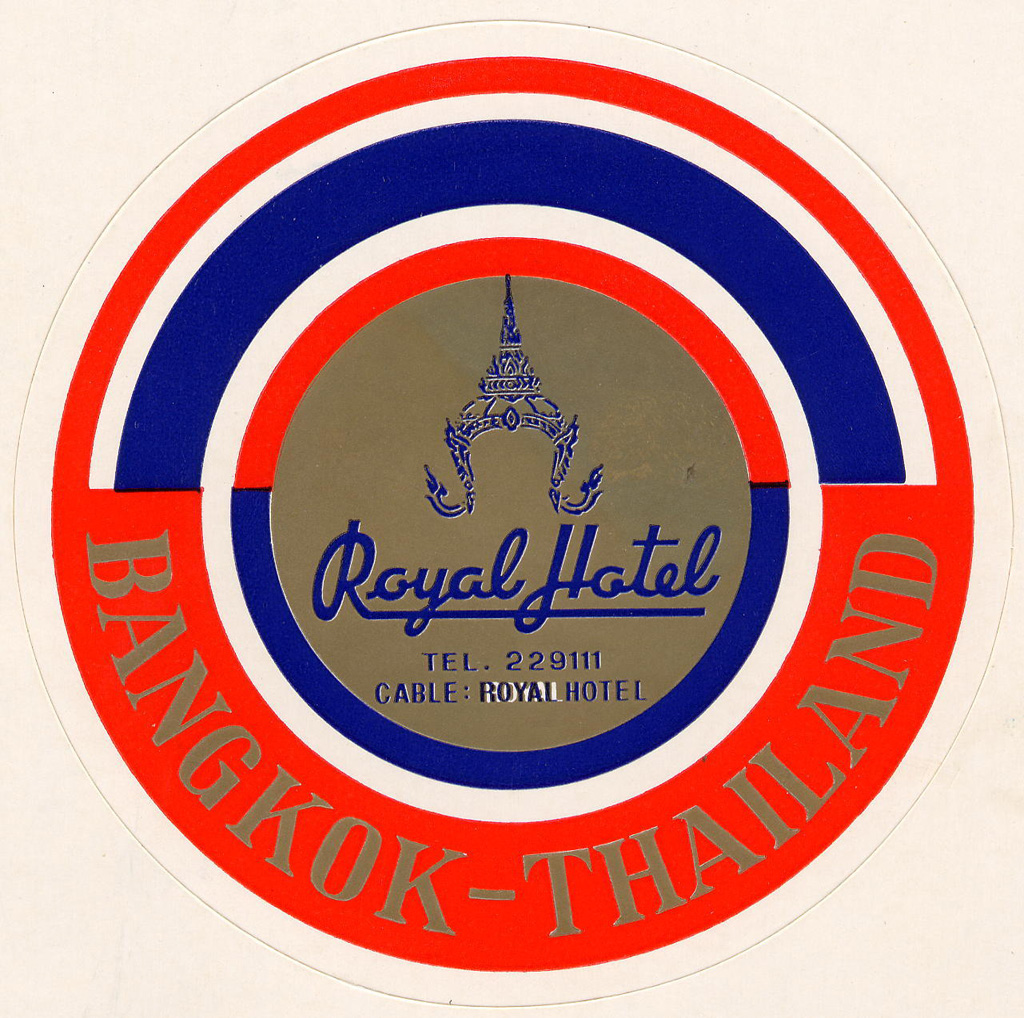 Badge of Royal Hotel. Bangkok 1975