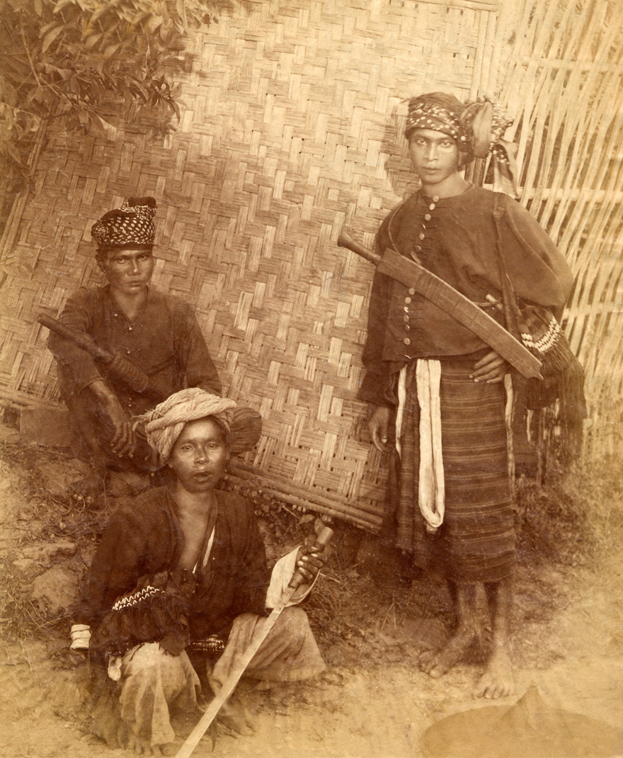  Group of Kachins. Burma 1870 ca. Photograph by Felice Beato