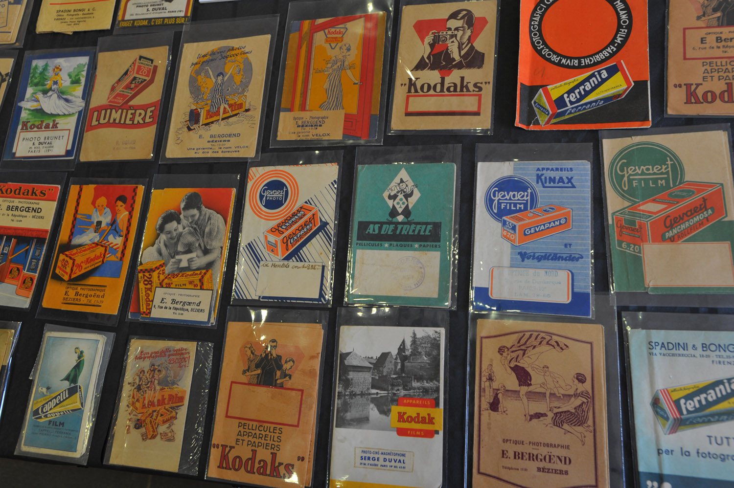 Photographical Pochettes used as negative film containers during 1900.Carlo Sacco collection.
