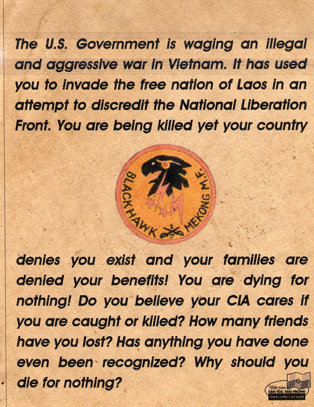 Psicologic war. Vietcong flyer propaganda - © Carlo Sacco