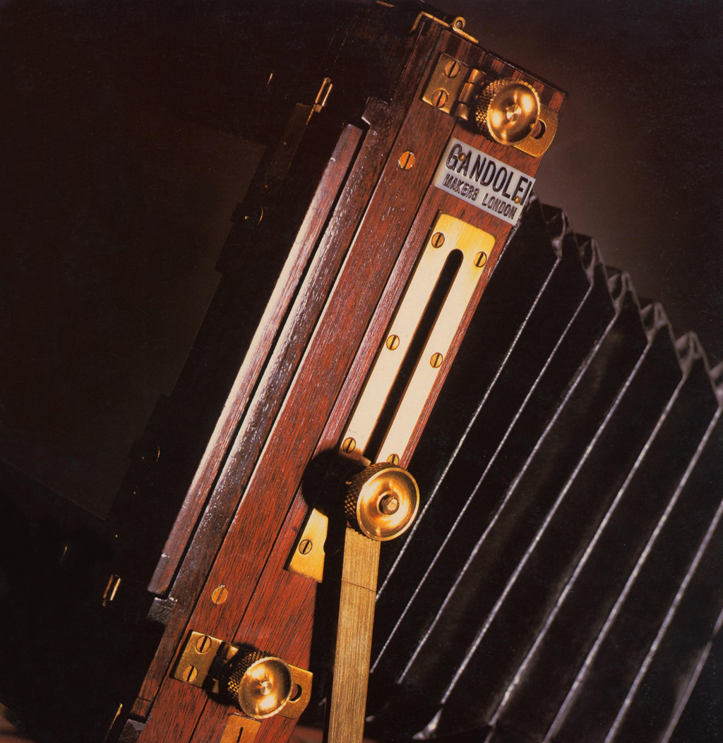 A 5x5 inches mahogany and brass field Gandolfi camera