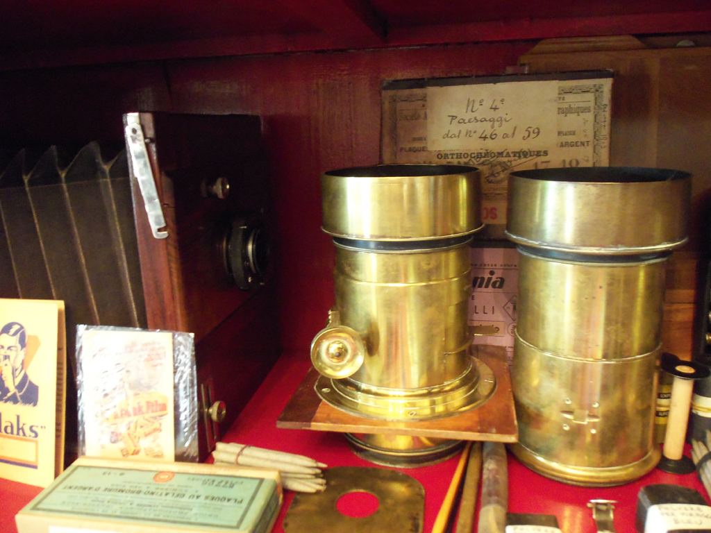 Old brass lenses for wooden cameras